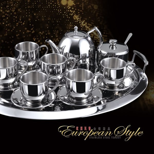 European Style Stainless Steel Tea Set